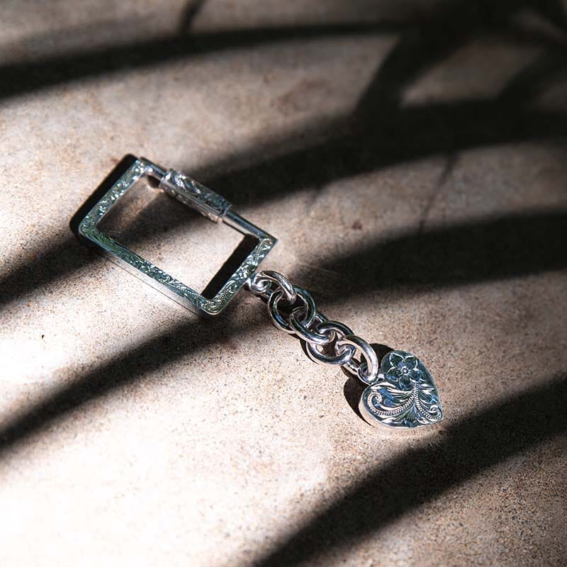 Engraved Heart Key Chain Other Island by Koa Nani