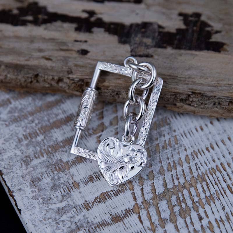 Engraved Heart Key Chain Other Island by Koa Nani