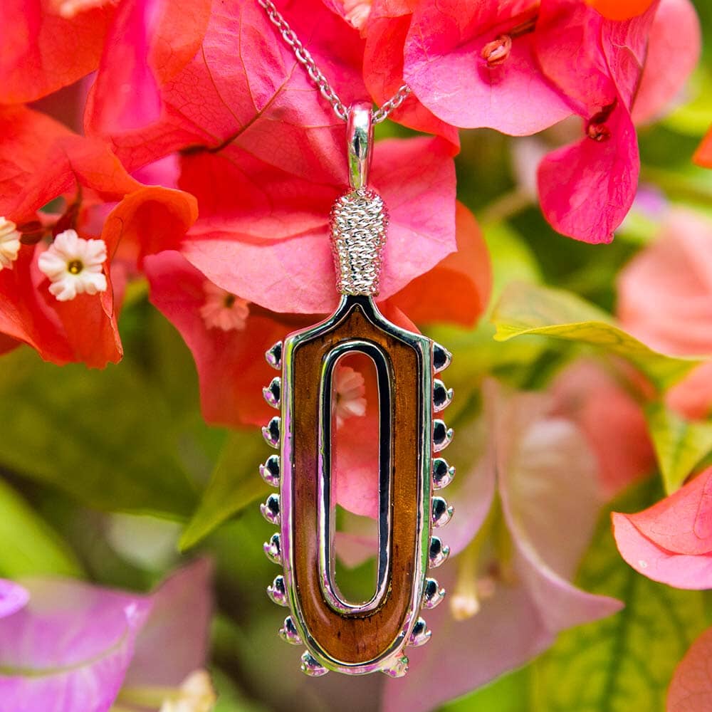 Koa Wood Leiomano Warrior’s Pendant Pendant Island by Koa Nani