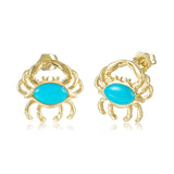 Larimar Atlantic Blue Crab Earrings Earrings Island by Koa Nani