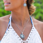 Larimar & Opal Starburst Compass Pendant & Earrings Set Other Island by Koa Nani