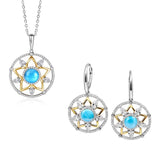 Larimar Star Lantern Pendant & Earrings Set Other Island by Koa Nani