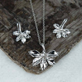 Naupaka Pendant & Earrings Set Other Island by Koa Nani