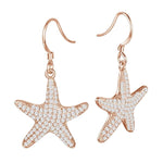 Pavé Cushion Sea Star Earrings Earrings Island by Koa Nani Rose Gold