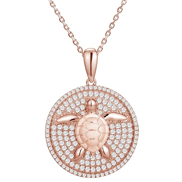 Pavé Honu Medallion Pendant Island by Koa Nani