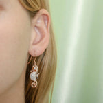 Pavé Magical Reef Seahorse Earrings Earrings Island by Koa Nani