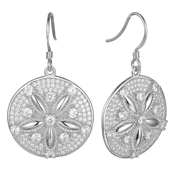 Pavé Ocean Sand Dollar Pendant & Earrings Set Other Island by Koa Nani
