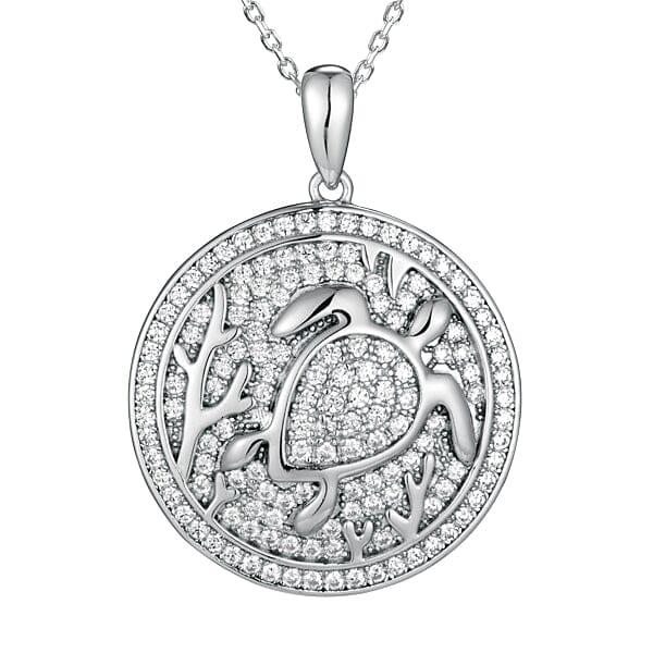 Pavé Sea Life Medallion Pendant Island by Koa Nani