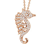 Pavé Triton Seahorse Pendant Pendant Island by Koa Nani Rose Gold