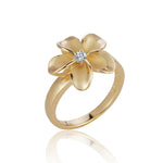 Pua Plumeria Ring Ring Island by Koa Nani Yellow Gold Small (14mm)