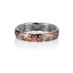 Two-Tone Plumeria Bloom Ring Ring Island by Koa Nani
