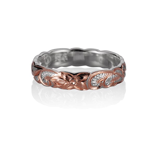 Two-Tone Plumeria Bloom Ring Ring Island by Koa Nani