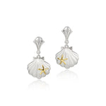 Two-Tone Sea Breeze Shell Earrings Earrings Island by Koa Nani