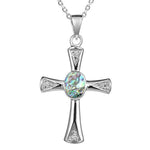 Abalone Centered Cross Pendant Pendant Island by Koa Nani