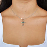 Abalone Centered Cross Pendant Pendant Island by Koa Nani