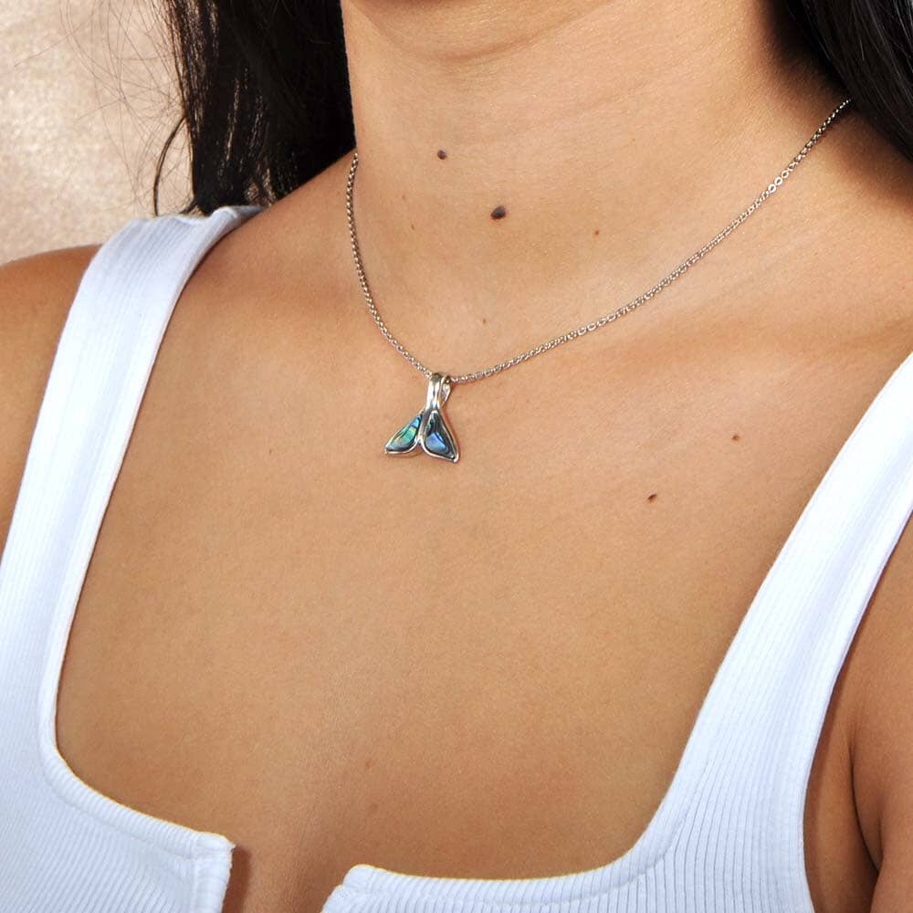Abalone Majestic Whale Tail Pendant Pendant Island by Koa Nani