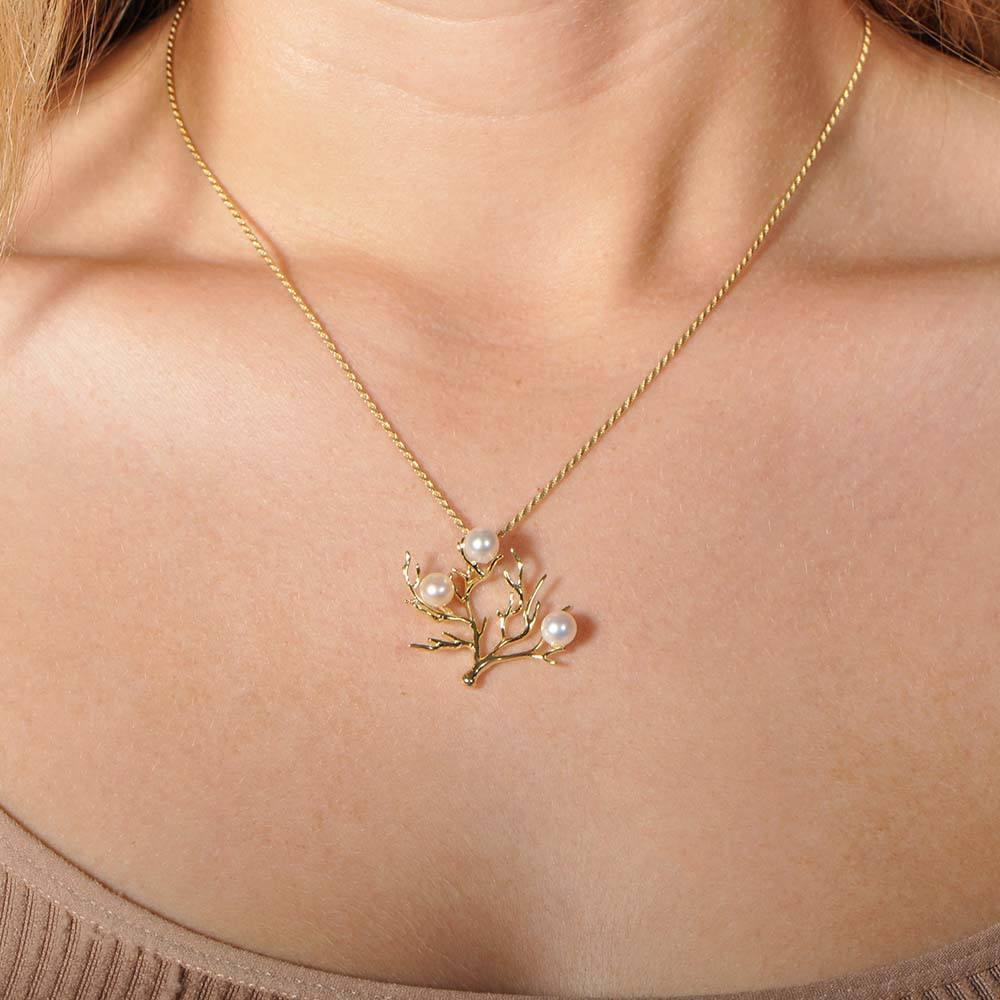 Akoya Pearl Coral Pendant Pendant Island by Koa Nani