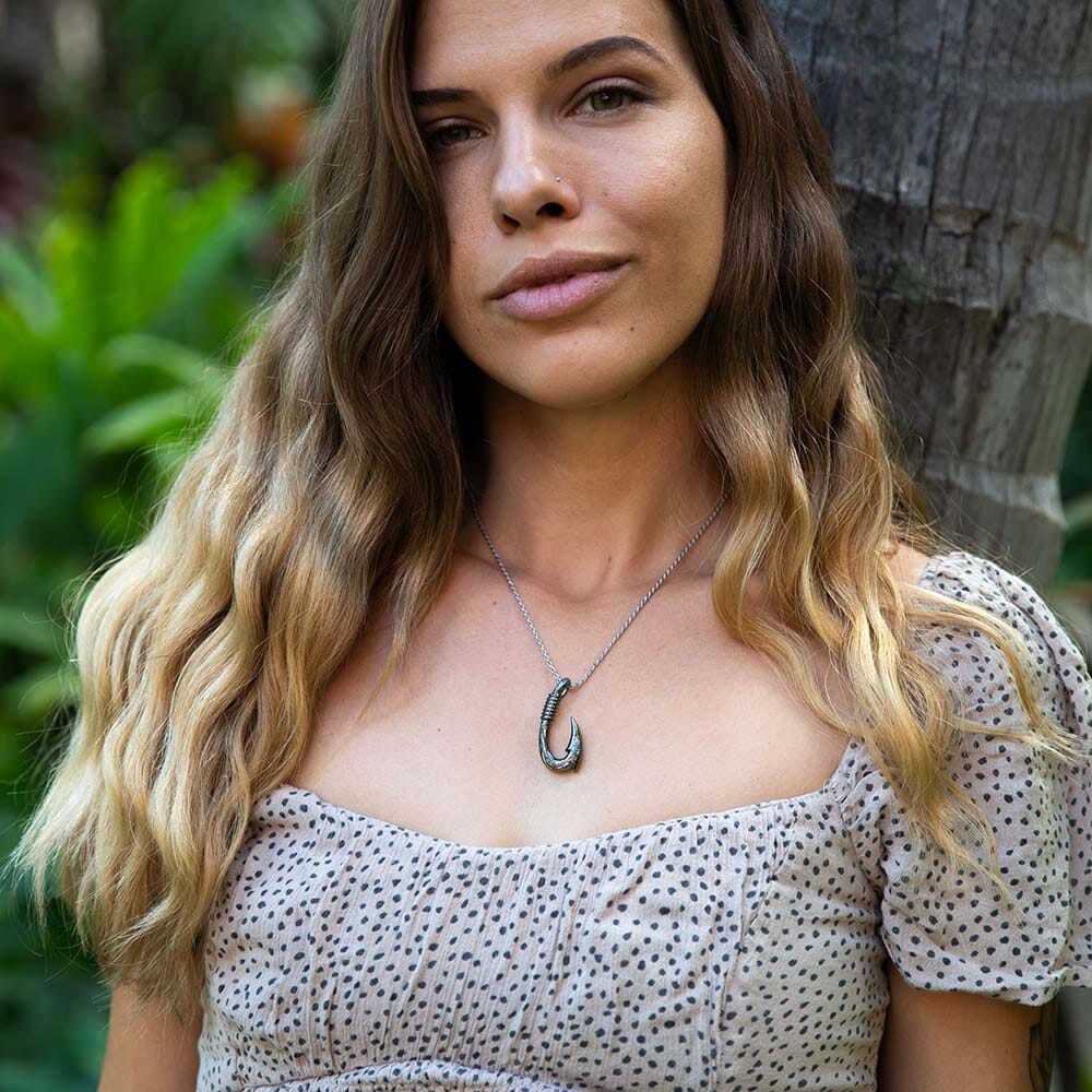 Black Fishhook Pendant Pendant Island by Koa Nani