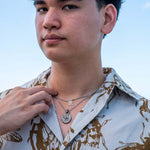 Black Victorian Medallion Pendant Island by Koa Nani
