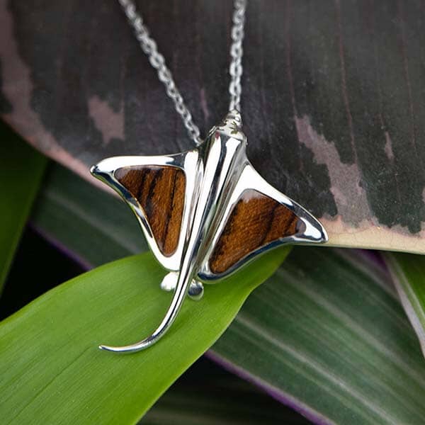 Bocote Eagle Ray Pendant Pendant Island by Koa Nani