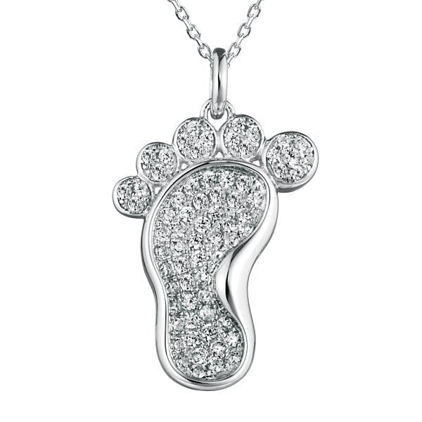 Footprint in the Sand Pendant Pendant Island by Koa Nani White Gold