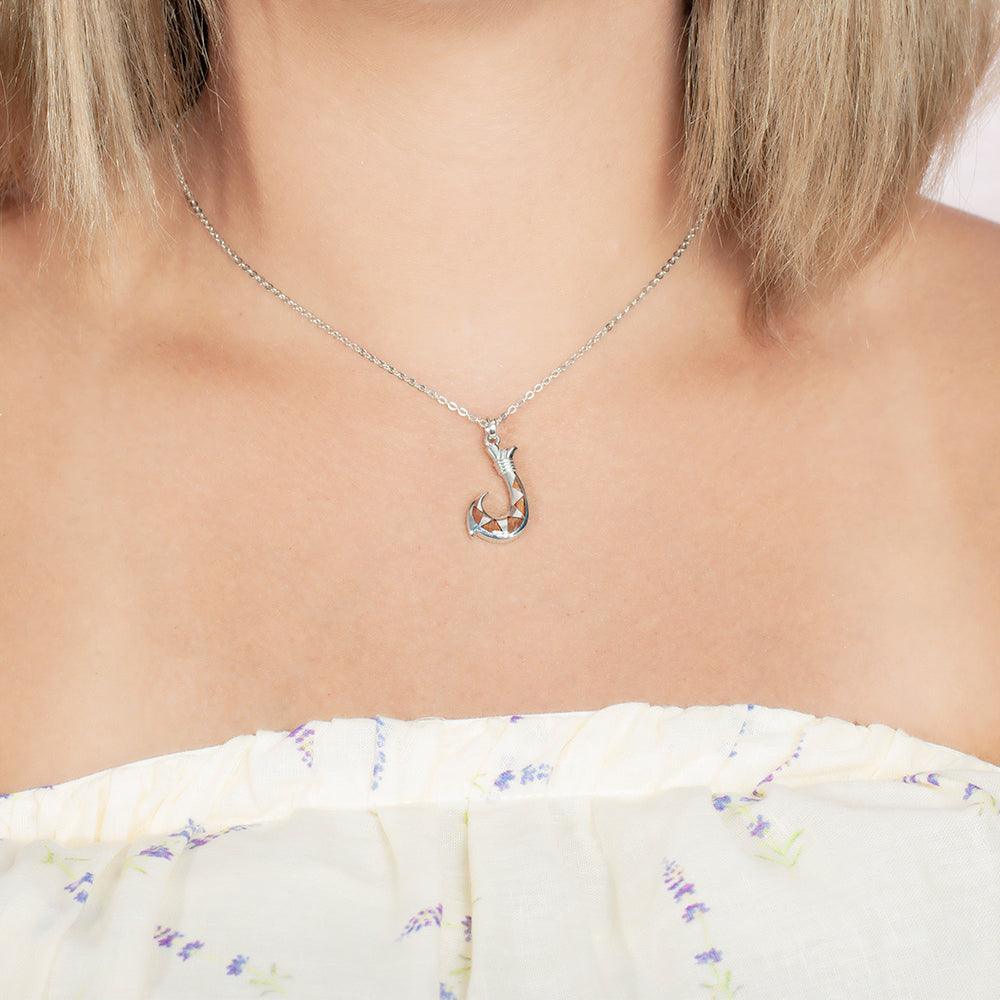 Koa Wood Bahamas Fishhook Pendant Pendant Island by Koa Nani