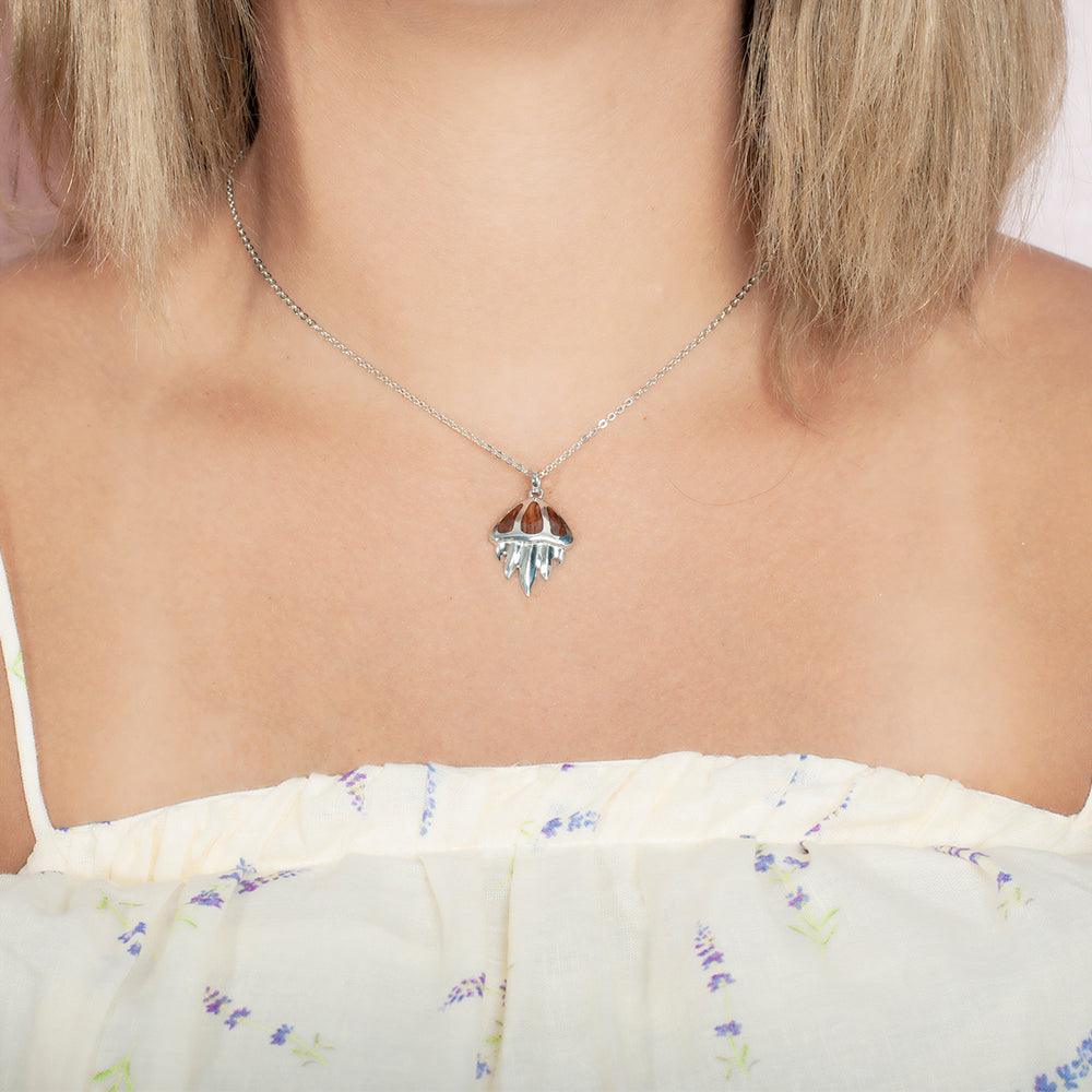 Koa Wood Barrel Jellyfish Pendant Pendant Island by Koa Nani