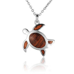 Sea Turtle and Wood Pendant