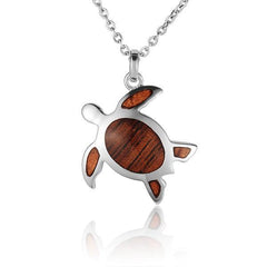 Sea Turtle and Wood Pendant