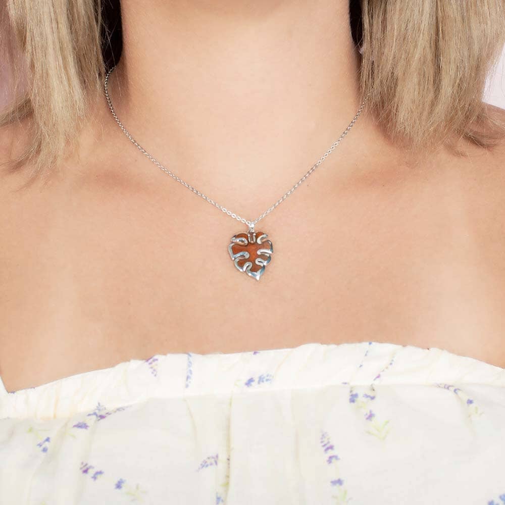 Koa Wood Monstera Leaf Pendant Pendant Island by Koa Nani