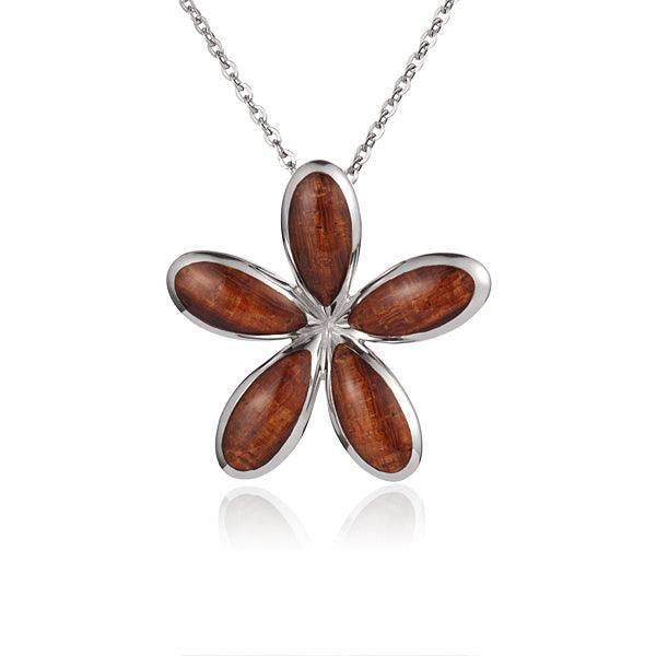 Koa Wood Pikake Pendant Pendant Island by Koa Nani
