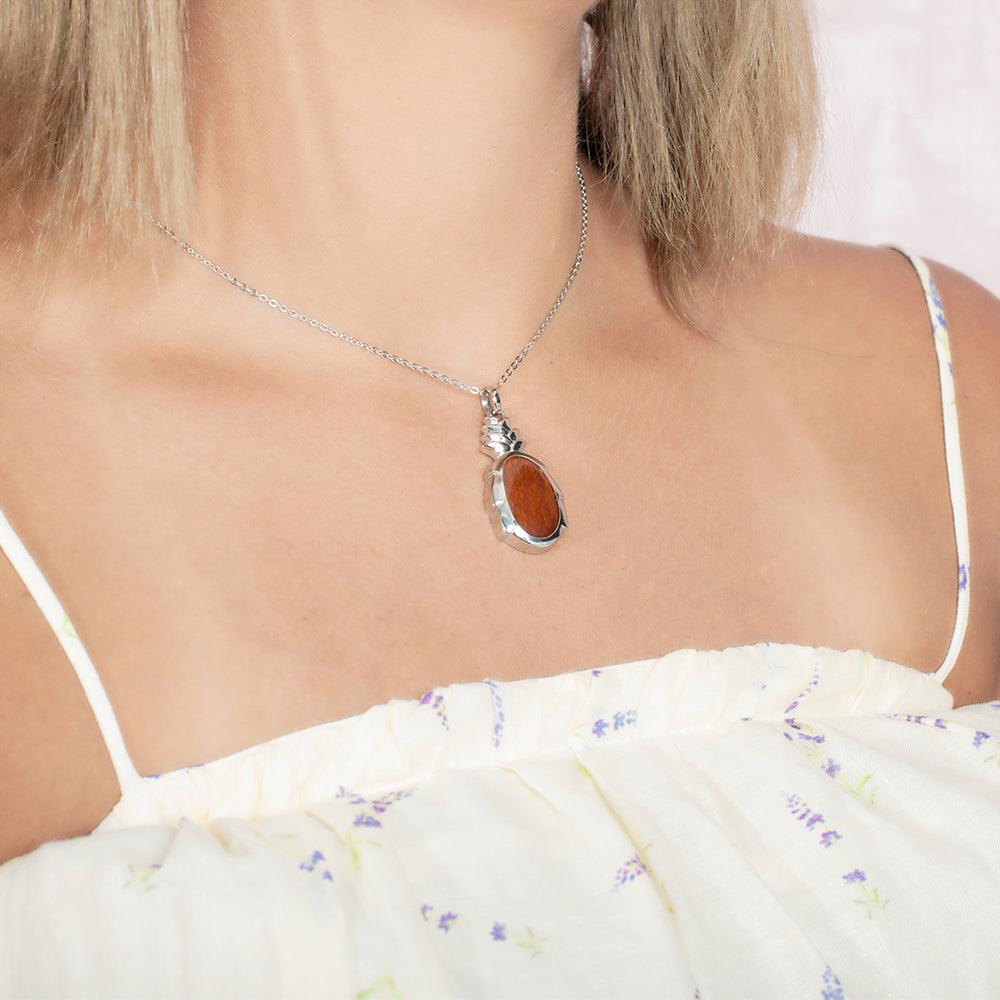 Koa Wood Pineapple Pendant Pendant Island by Koa Nani