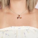 Sterling Silver and Wood Propeller Pendant