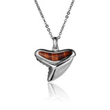 Sterling Silver and Wood Shark Tooth Pendant