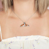 Koa Wood Whale Tail Pendant Pendant Island by Koa Nani Large