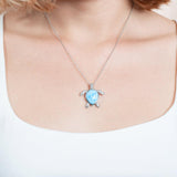 Larimar Akamai Honu Pendant Pendant Island by Koa Nani