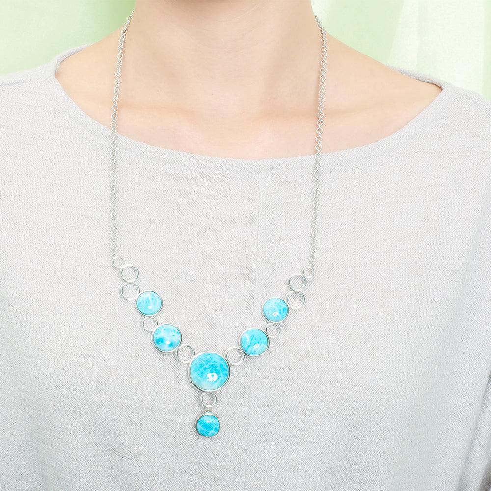 Larimar Bubbles Charm Necklace Necklace Island by Koa Nani