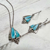 Larimar Conch Shell Earrings Earrings Island by Koa Nani