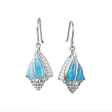 Larimar Conch Shell Earrings Earrings Island by Koa Nani