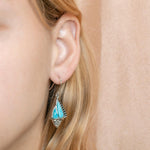 Larimar Conch Shell Earrings Earrings Island by Koa Nani