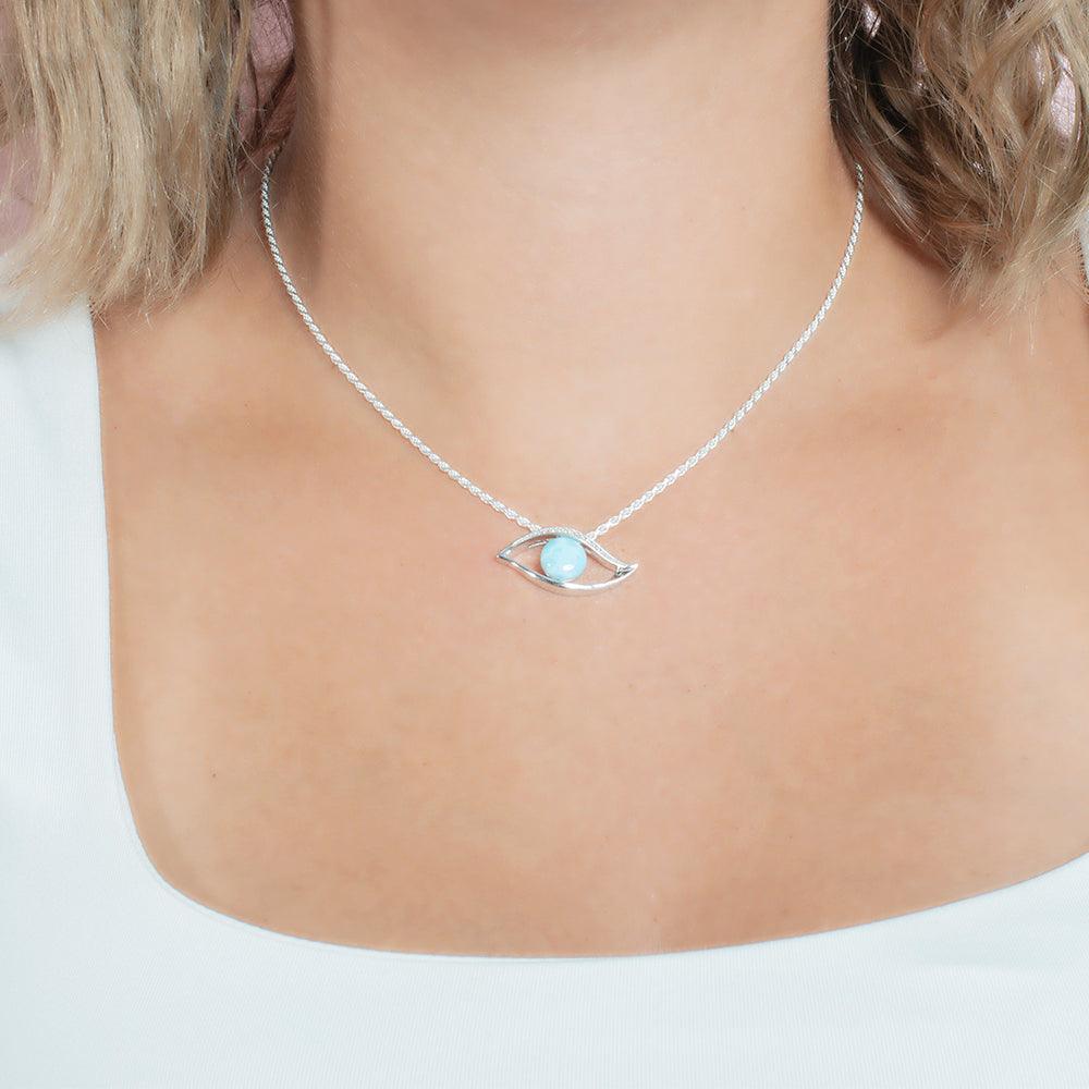 Larimar Eye of the Sea Pendant Pendant Island by Koa Nani