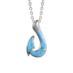Larimar Fish Hook Pendant Pendant Island by Koa Nani Small