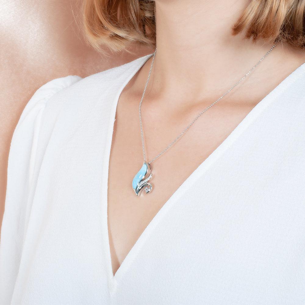 Larimar Fleur Pendant Pendant Island by Koa Nani