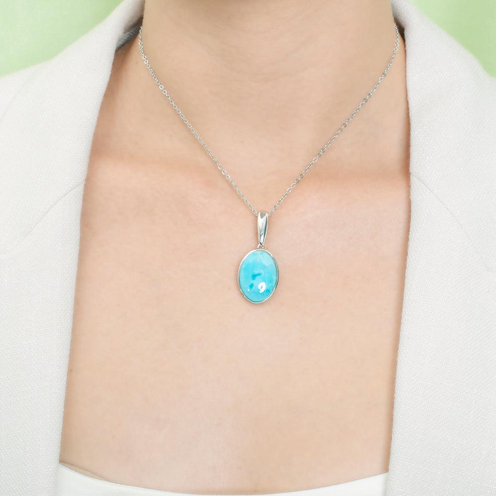 Larimar Full Moon Pendant Pendant Island by Koa Nani