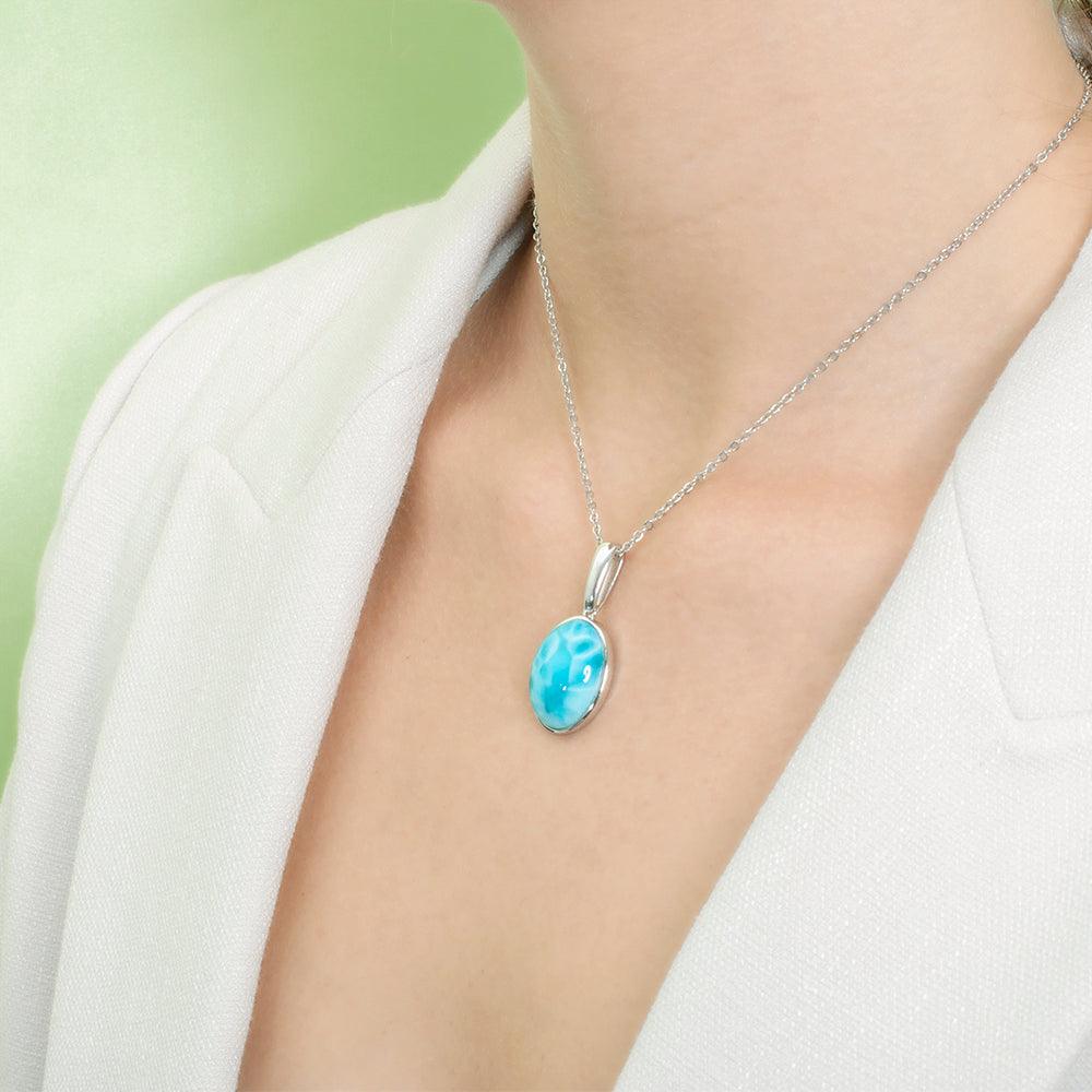 Larimar Full Moon Pendant Pendant Island by Koa Nani