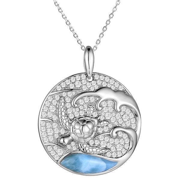 Larimar Honu Wave Medallion Island by Koa Nani