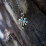 Larimar Island Palm Tree Pendant Pendant Island by Koa Nani