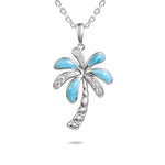 Larimar Island Palm Tree Pendant Pendant Island by Koa Nani
