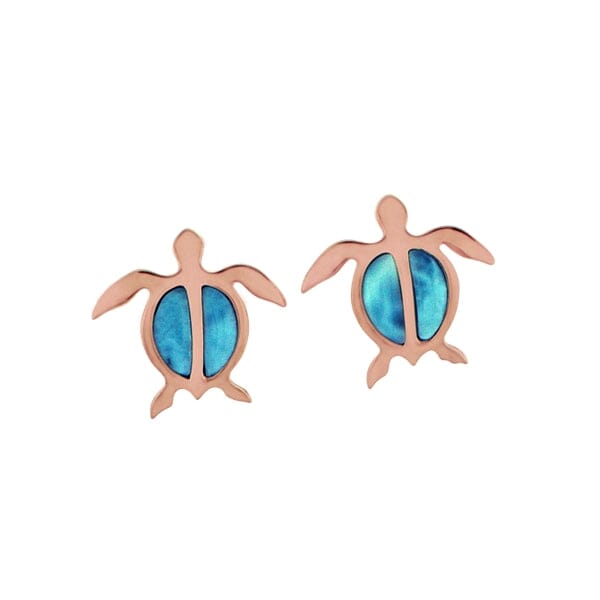 Larimar Lanai Honu Earrings Earrings Island by Koa Nani