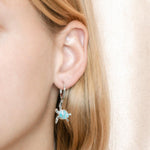 Larimar Laysan Honu Earrings Earrings Island by Koa Nani